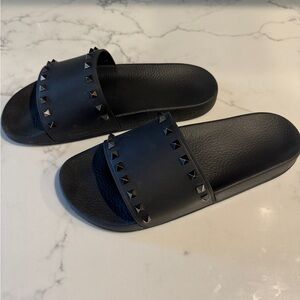 Valentino rock stud slides